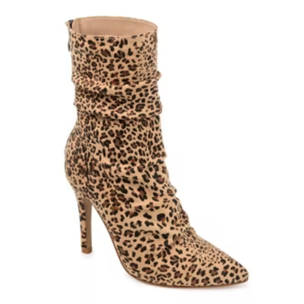 Journee Markie Bootie Leopard Print Women's Ankle Boots